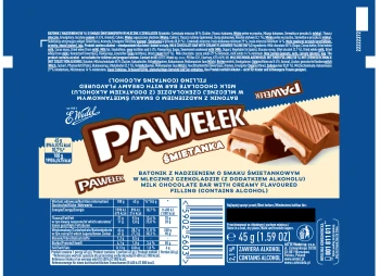 E. Wedel Baton Pawełek mleczny Śmietanka 45 g