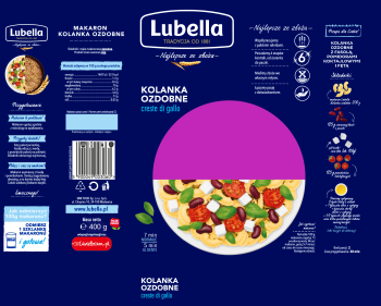 Lubella Creste di Gallo Makaron Kolanka ozdobne 400 g