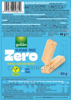 Gullón Sugar Free Wafle Z Nadzieniem O Smaku Waniliowym 60 G