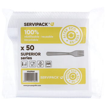 Bagstar Widelec plastikowy jednorazowy przezroczysty 50 szt