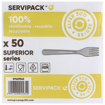 Bagstar Widelec plastikowy jednorazowy przezroczysty 50 szt