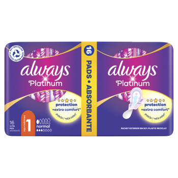 Always Platinum Normal Plus Podpaski, 16 sztuk