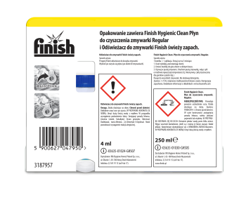 Finish 5x Power Actions Odświeżacz+Płyn do czyszczenia zmywarek 250 ml