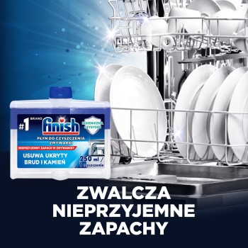 Finish 5x Power Actions Odświeżacz+Płyn do czyszczenia zmywarek 250 ml