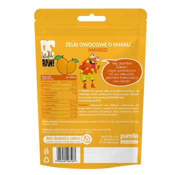 BeRaw Kids Żelki bez dodatku cukru Mango i Jabłko 35 g