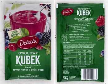 Owocowy Kubek Natura Kisiel o smaku owoców leśnych z kaw. owoców 30g Delecta