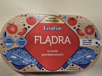 EVRAFISH flądra w sosie pomidorowym 170 g