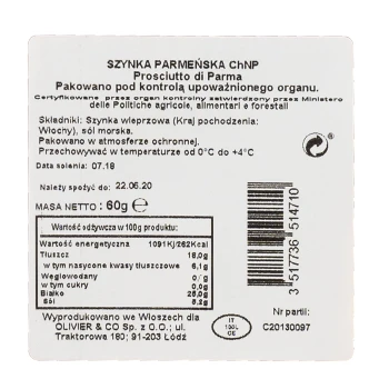 Gusseti Szynka Parmeńska plastry 60 g