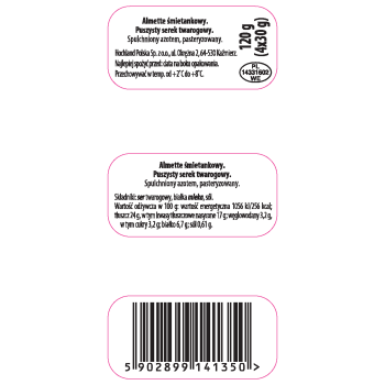 Almette Mini Puszysty serek twarogowy śmietankowy 120 g