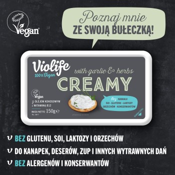 Violife krem z ziołami i czosnkiem 9x150g