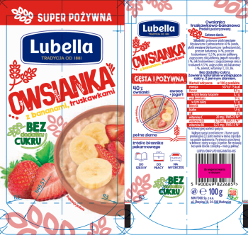 Lubella owsianka z bananami i truskawkami 100 g
