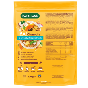 BA! Granola 5 owoców tropikalnych 300g Bakalland