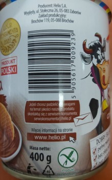 Masa krówkowa o smaku czekoladowym 400 g Helio