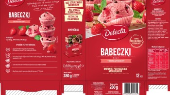 Babeczki smak truskawkowy 280G Delecta