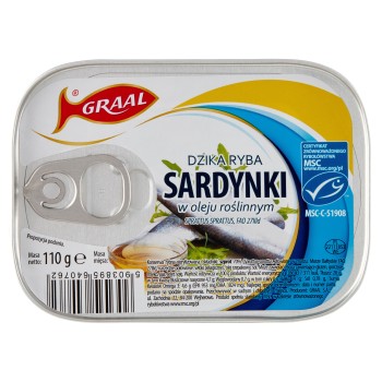 GRAAL Sardynki w oleju roślinnym 110g