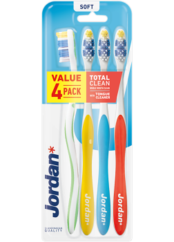 JORDAN szczoteczka do zębów Total Clean soft 4-pack