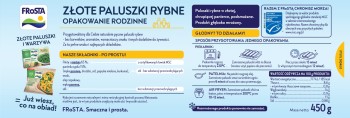 Mrożonka FRoSTA Złote paluszki rybne 450 g (15 sztuk)