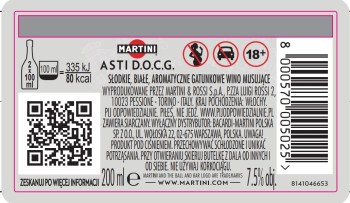 'Martini Asti 200ml 7,5%