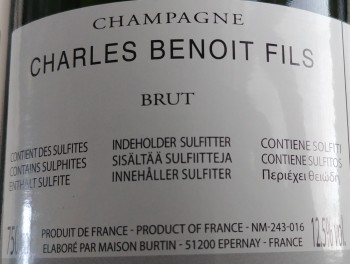 'Champagne Charles Benoit wino białe 750 ml