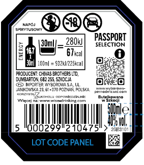 ' Passport Scotch Szkocka Whisky typu blended 500 ml