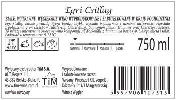 'Wino Egri Csillag B.W. 750 ml