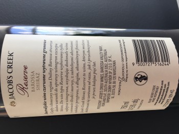 'Wino Jacob's Creek Shiraz Reserve C.W. 750 ml