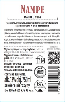 'Wino Nampe Malbec C.W. 750 ml