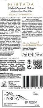 'Portada Wino różowe półsłodkie portugalskie 750 ml
