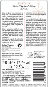 'Portada Wino czerwone wytrawne portugalskie 0,75 l