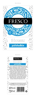 'WINO FRESCO FRIZZANTE BIAŁE PÓŁSŁODKIE 750ML