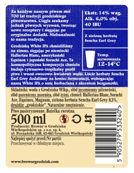 ' Piwo Grodziska White Ipa butelka 500 ml