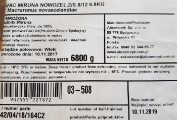 ABRAMCZYK Miruna Nowozelandzka Filety 6-12+ Ze Skórą Bez Dodatków 0% 6,8 Kg S-VAC