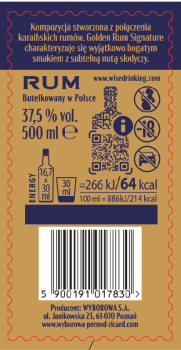 'Golden Rum Signature 37,5% 0,5l