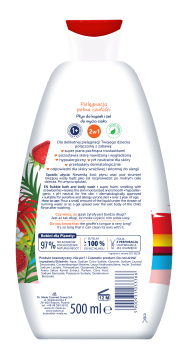 BOBINI Fun Płyn do kąpieli i żel do mycia Wysoka piana o zapachu truskawek 500ml