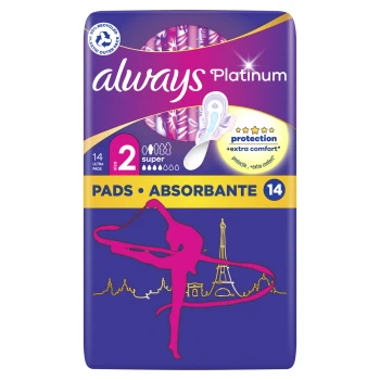 Always Platinum Podpaski ze skrzydełkami rozmiar 2 14 szt.