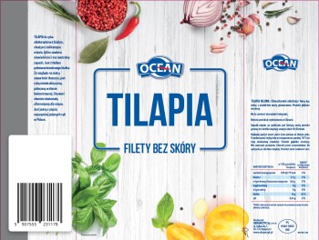 ABRAMCZYK Tilapia Nilowa Filety Bez Skóry 30% 700/1000G OCEAN