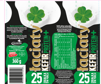 Kefir Łaciaty pitny nat.protein plus butelka PET 360g SM MLEKPOL