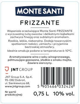 'Monte Santi Frizzante Mojito Moscato 10 % alk. 0,75 L