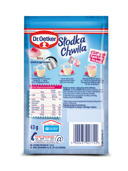 Dr. Oetker Słodka Chwila Budyń smak Panna cotta malinowa 43g