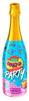 Oranżada Hellena Party o smaku gumy balonowej 20% soku 0,75l