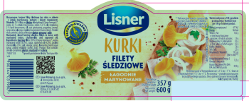KURKI Filety śledziowe łagodne marynowane Lisner 600 g
