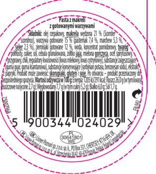Pastella Pasta z makreli wędzonej z warzywami Lisner 80 g