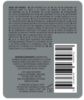 Adidas Pro Invisible antyperspirant w kulce 50 ml