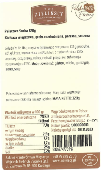 Pałacowa sucha 320 g Zielińscy