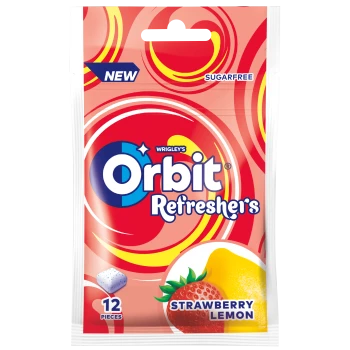 Orbit Refreshers Strawberry Lemon Guma do żucia bez cukru 26g (12 drażetek)
