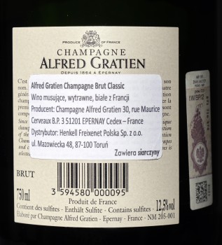 'Champagne Brut Classic Alfred Gratien 12% 0,75l