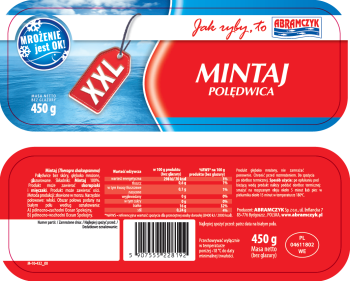 ABRAMCZYK Mintaj polędwice bez skóry bez dodatków 10% 450/500G
