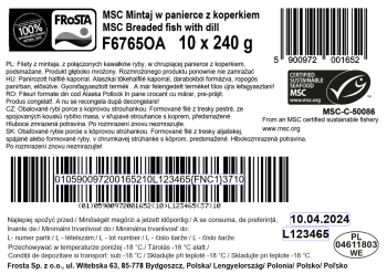 FRoSTA Mintaj w panierce z koperkiem 240 g