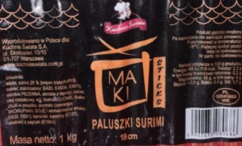 Krabstiki Paluszki Surimi (18cm) 1kg Kuchnie Świata