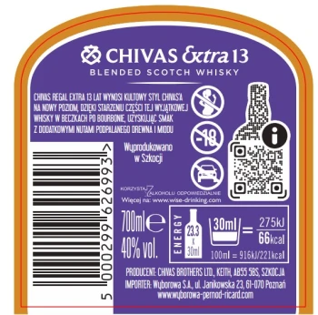 'Whisky Chivas Extra13YO Bourbon 0,7l